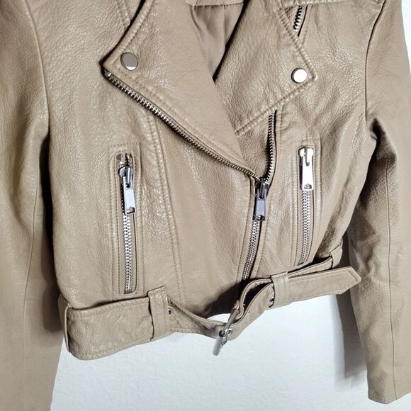 Pistola Tracy Cropped Faux Leather Moto Jacket sz Xs - Picture 4 of 10
